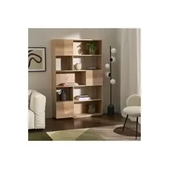 TU MESITA - Librero Moderno Sevilla color Roble 3 puertas