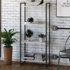 TU MESITA - Librero Industrial Brody color Blanco 4 repisas