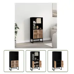 TU MESITA - Librero Moderno Fargot corlor NegroHaya 2 puertas