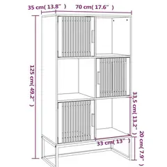 TU MESITA - Librero Multiusos Beltran color NegroHaya 3 puertas