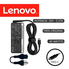 GENERICO - CARGADOR LENOVO COMPATIBLE 20V 2-25A Tipo C 45W