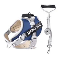 GENERICO - ARNÉS AZUL MARINO TALLA L REFLECTANTE PARA PERROS CON ASA