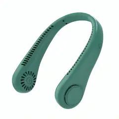 GENERICO - Mini Ventilador de Cuello Recargable de 3 Velocidades Verde