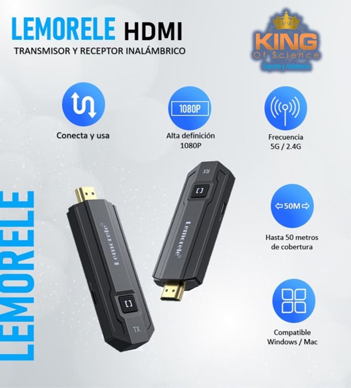 TRANSMISOR Y RECEPTOR INALAMBRICO HDMI HD