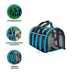 RYBIU IMPORT - Transportador para Gatos Celeste Y+Regalo Ligas para Peinar