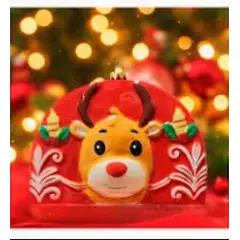 GENERICO - Servilletero Navideño Blanco con Reno