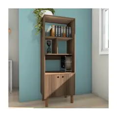 TU MESITA - Librero Clásico Francis color Marrón 2 puertas