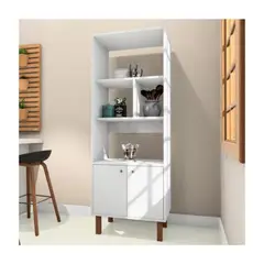 TU MESITA - Librero Clásico Francis color Blanco 2 puertas