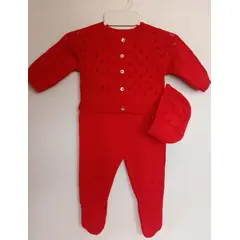 GENERICO - Conjunto Bebe 2 piezas Chaqueta + Pantalon y Gorro Mandalay Knits