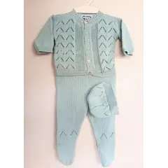 GENERICO - Conjunto Bebe Duo Chaqueta + Pantalón y Gorro MANDALAY KNITS