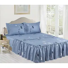 CASATEX - Set de Sabanas Con Blonda de 4 Piezas Queen