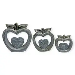 GENERICO - Pack de 3 Manzanas Decorativas