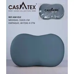 CASATEX - Almohada Viscoelástica Infantil 55cm x 35cm GRIS.