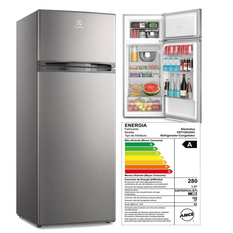 Refrigeradora Top Mount Frost 205L ERTY20G2HVI