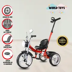 BABY - Triciclo Guiador para Niños «JANFARY» Red
