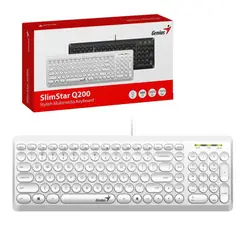 GENIUS - TECLADO SLIMSTAR Q200 31310020411 USB MULTIMEDIA WHITE