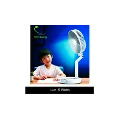 WELL BEING - Ventilador Portátil 4 en 1 con Linterna – Potencia y Comodidad