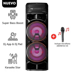 LG - Torre de Sonido RNC9 BT XBOOM Super Bass Boost + Micrófono