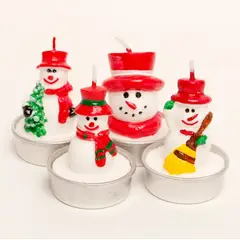 GENERICO - Set de 6 - Velas Navideñas luces para navidad de Parafina