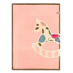 NATHAN - Alfombra Infantil Rosado - Caballo 175x117