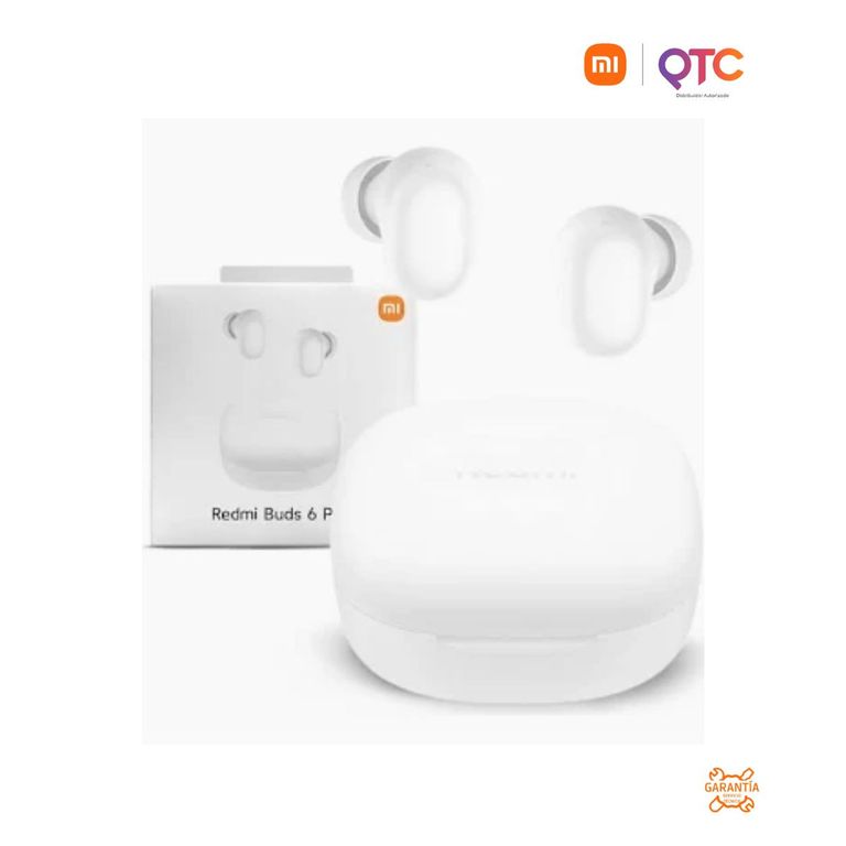 Redmi Buds 6 Play Blanco Audífonos Inalámbricos Bluetooth 5.3 Sonido Potente y Baja Latencia