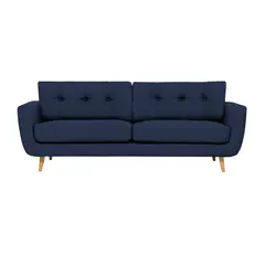 BARAKA HOME - Sofá Vintage Natan 3 cuerpos - Azul marino