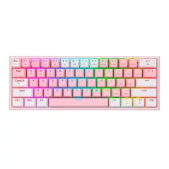 REDRAGON - - Teclado Fizz Pro K616 Wireless Switch Red Español PinkWhite