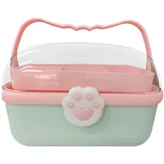 GENERICO - Caja Grande Organizadora Cosmetiquera Acrílico Kawai - Turquesa