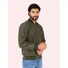 JUSTO - CASACA BOMBER HOMBRE SOLIDO SLIM FIT