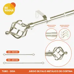 CASATEX - Tubo de cortina decorativo graduable de 220-300cm