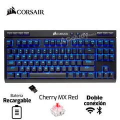 CORSAIR - Teclado Mecánico Gamer Wireless K63 Cherry MX Bluetooth USB