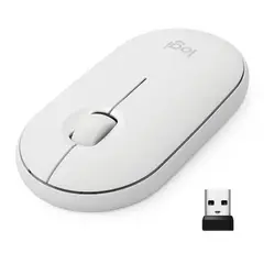 LOGITECH - Mouse M350 Pebble wirelessBluetooth White 910-005770