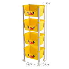 OEM - Organizador Kawaii 4 Niveles Modelo Patito Color Amarillo