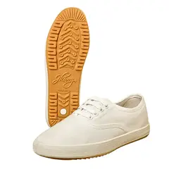 GENERICO - Zapatilla lona blanco negro de dama nana trabajo unifor