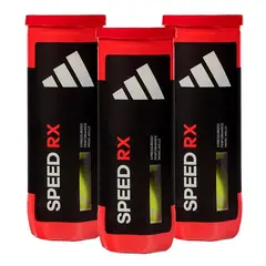 ADIDAS - PACK DE 3 TUBOS DE PELOTAS PADEL SPEED RX
