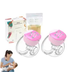 GENERICO - Pack Mamá Activa: 2 Extractores Portátil Manos Libres + 20 Bolsas de Almacenamiento