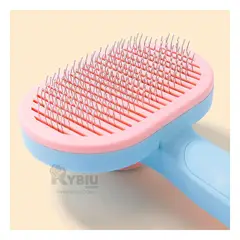 RYBIU IMPORT - Cepillo de Limpieza para Gato con Mango Ergonomico Rosado