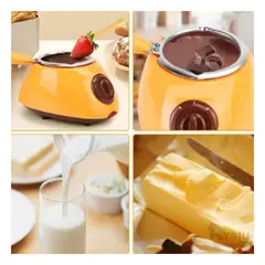 RYBIU IMPORT - Olla para Derretir Chocolate en Amarillo Y+Papel de Regalo
