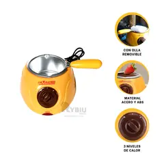 RYBIU IMPORT - Cazuela para Calentar Bombones Amarillo Y+Gift Stickers