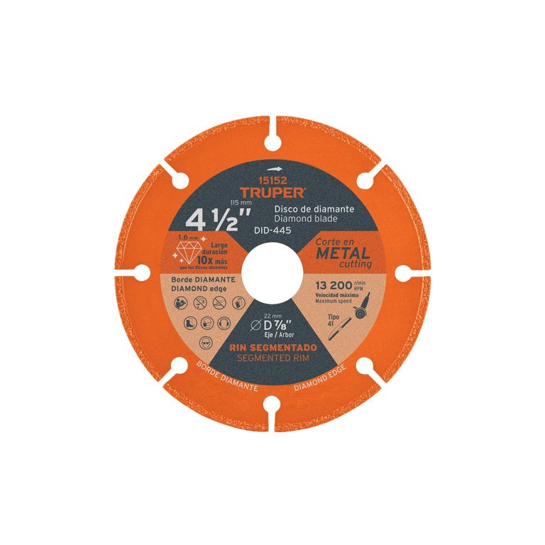 Disco de corte de metal , disco diamantado