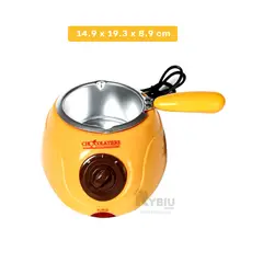 RYBIU IMPORT - Cacerola para Chocolate en Color Amarillo Y+Ligas de Regalo