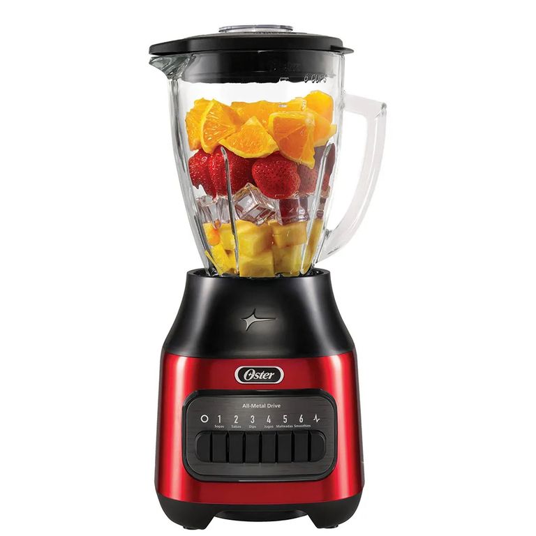 Licuadora Oster® con vaso de vidrio y 6 vel. más pulso BLSTPEG-CPB