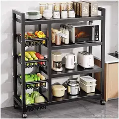 INSPIRA MARKET - Estante Organizador Multiuso con Ruedas 120 cm