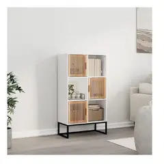TU MESITA - Librero Multiusos Beltran color BlancoHaya 3 puertas