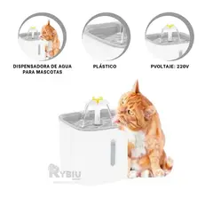 GENERICO - Fuente de Bebida de Perro Cuadrado Blanco Y+Regalo Agendita