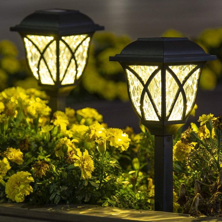 2 Unidades LED Lámpara Solares para Jardín Luz Exterior blanco cálido