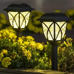 HOME NEAT - 2 Unidades LED Lámpara Solares para Jardín Luz Exterior blanco cálido