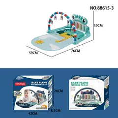 GENERICO - Gimnasio para Bebe con Piano Musical 3 en 1 Color Verde