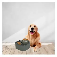 RYBIU IMPORT - Fuente con Alimentador para Mascotas Plomo Y+Regalo Stickers