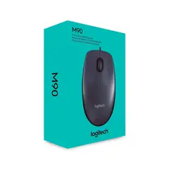 LOGITECH - Mouse con cable USB M90 Negro